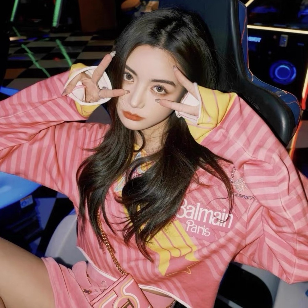 Authentic Balmain Pink and Yellow Long Sleeve Tee - Picture 7 of 8
